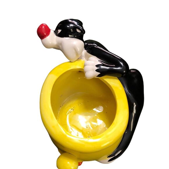Vintage Looney Tunes Character Planter; Sylvester & Tweety Bird Ceramic Dish - Picture 7 of 12
